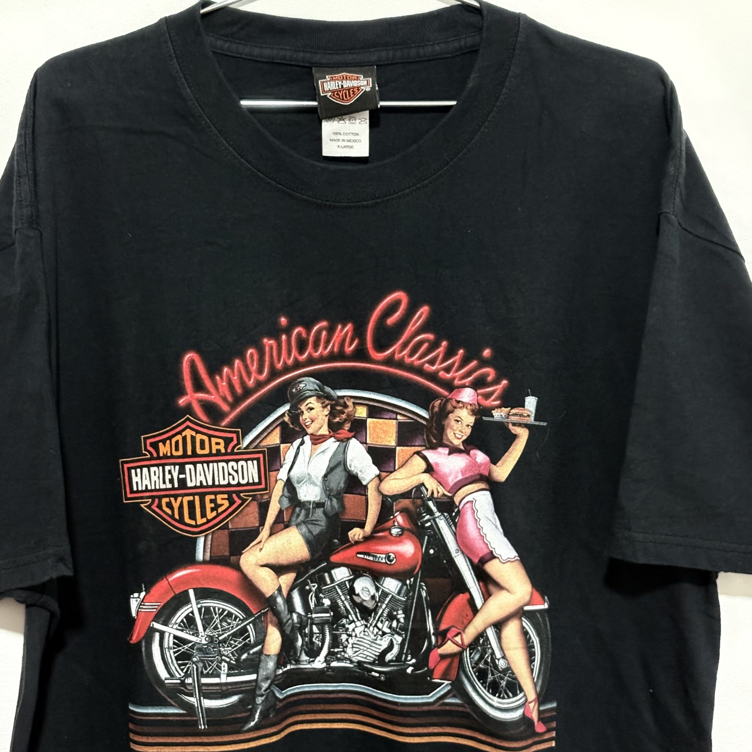 Remera Harley Davison negra con estampa atras y adelante - Imagen 2